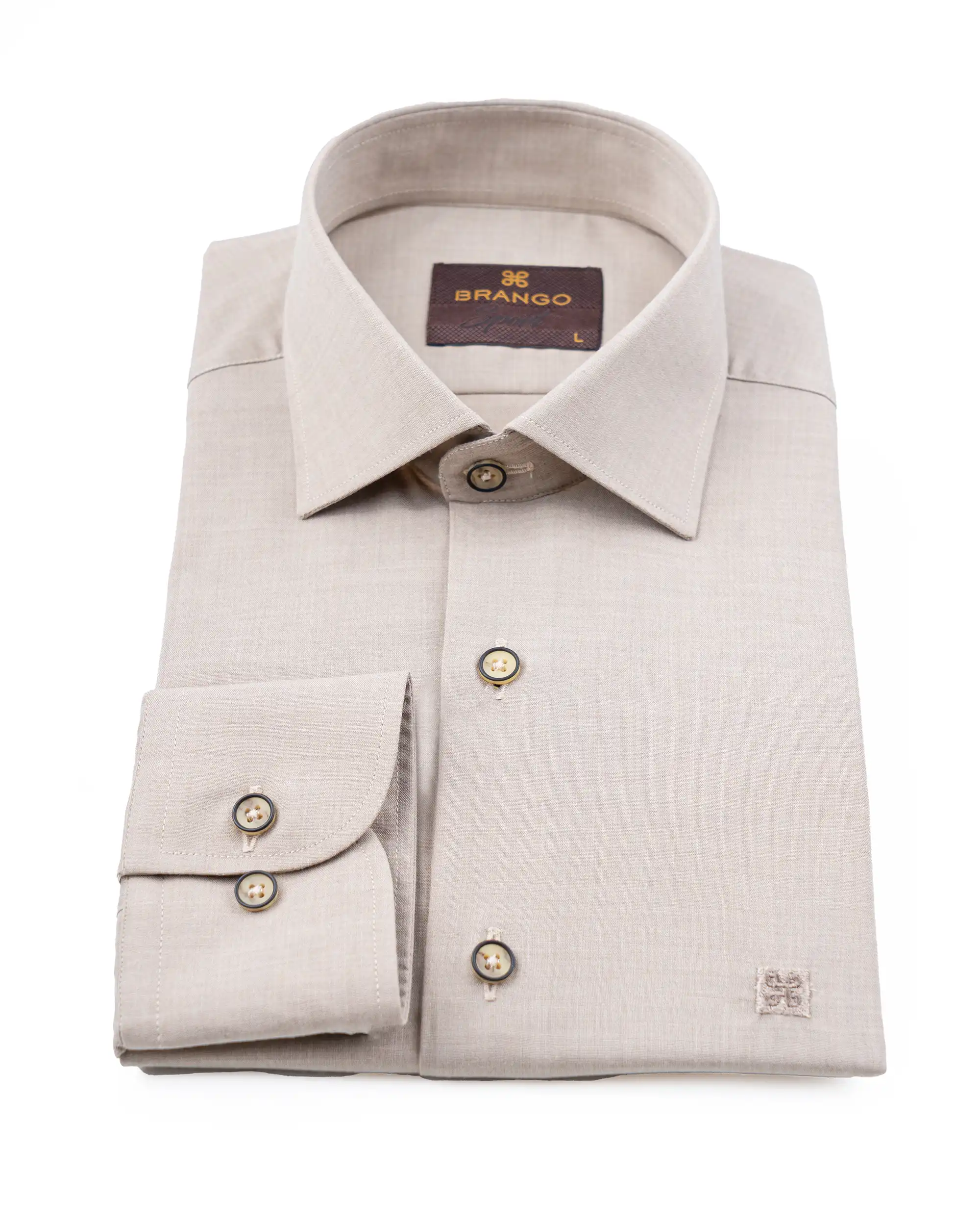 پیراهن آستین بلند ملانژ پنبه